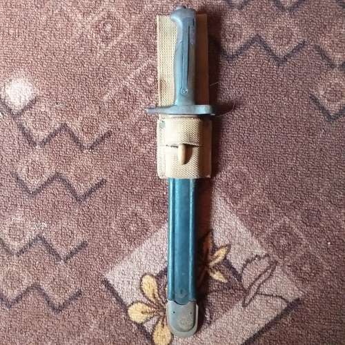 Italian Vetterli bayonet and Scabbard