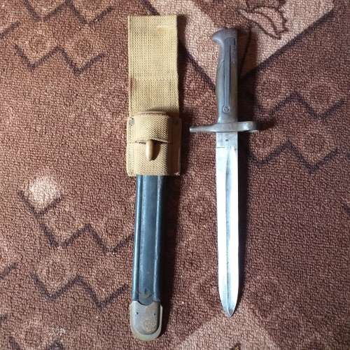 Italian Vetterli bayonet and Scabbard