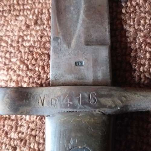 Italian Vetterli bayonet and Scabbard