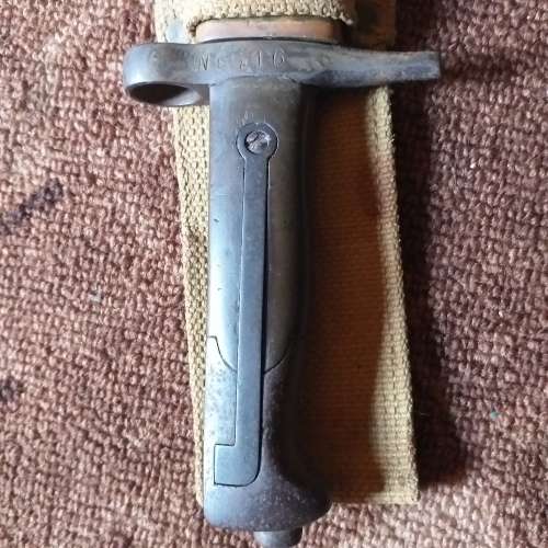 Italian Vetterli bayonet and Scabbard