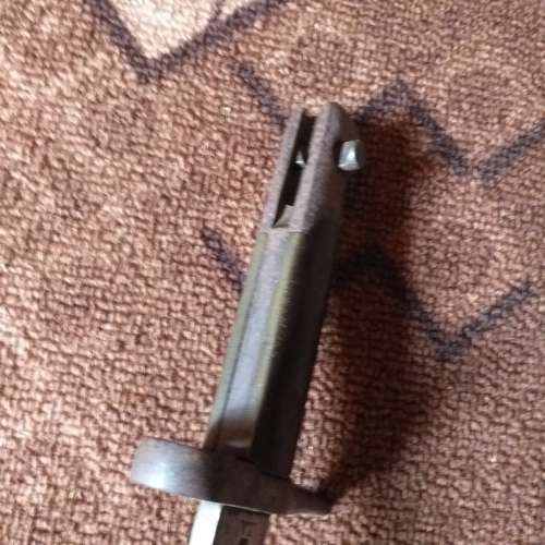 Italian Vetterli bayonet and Scabbard