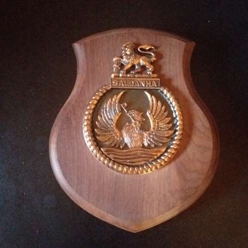 S.A Navy Saldanha Plaque,  size 160x125mm