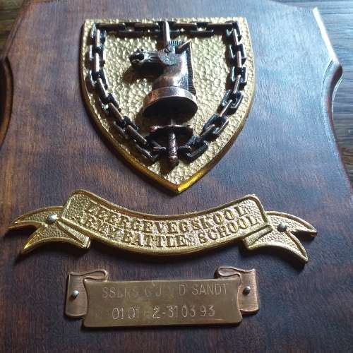 Army Battle School Plaque .