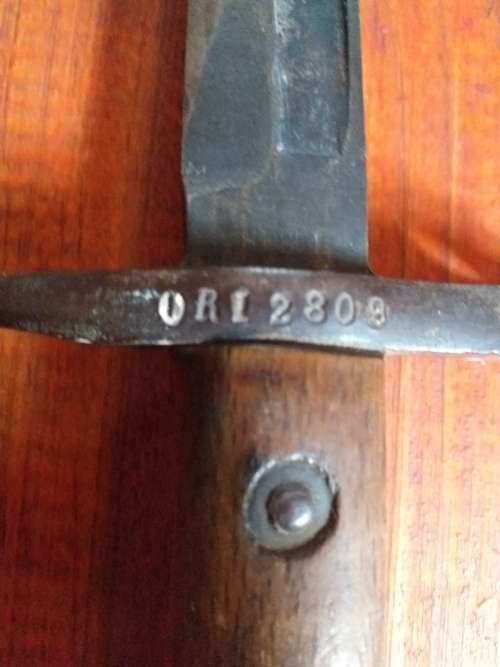 1939 Italian Carcano M1891 bayonet and Scabbard