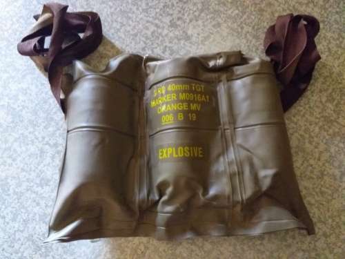 40mm Orange Target Smoke Grenade,  with bag  (INERT/ FFE)