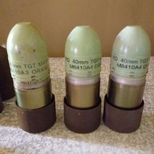 40mm Orange Target Smoke Grenade,  with bag  (INERT/ FFE)