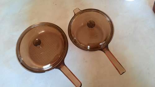 Vision CorningWare France 4 Piece set - Glass Pot and Pan wih lid cookware