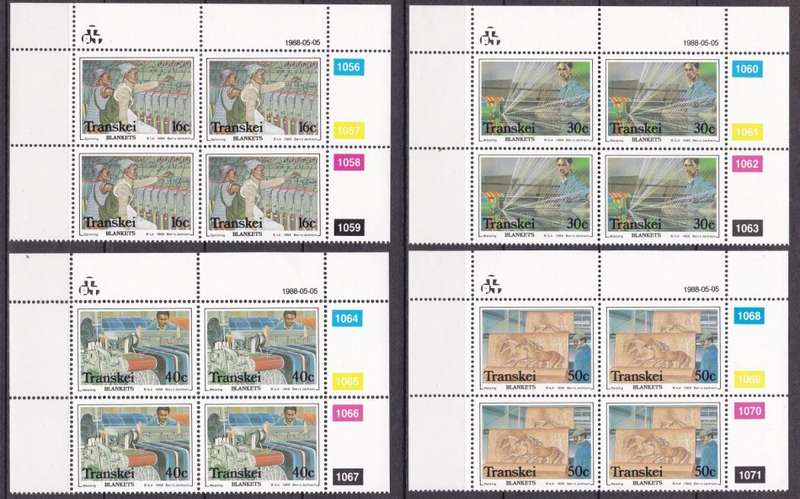 ***TRANSKEI***MINT***SET CONTROL BLOCKS***