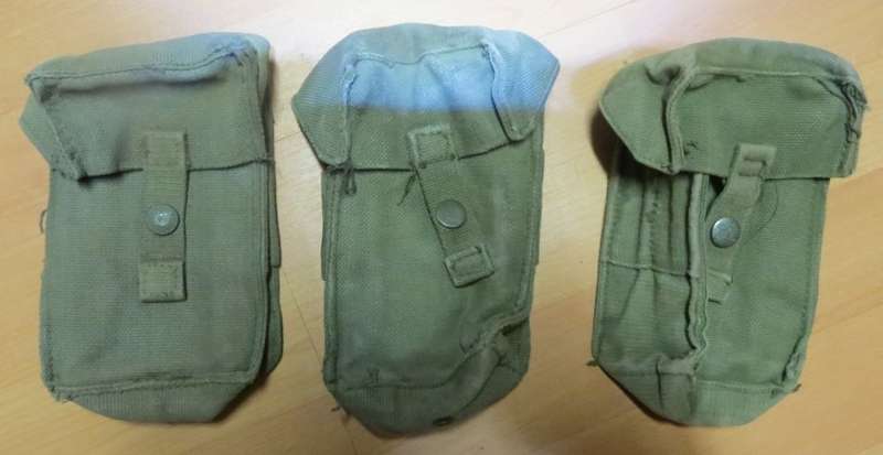 ***SADF***3 X AMMO POUCHES***NOT CLEANED***ALL CLIPS INTACT***