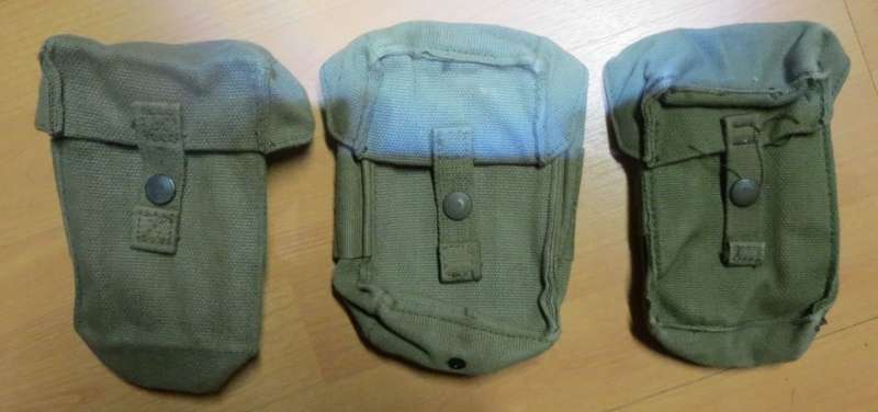 ***SADF***3 X AMMO POUCHES***NOT CLEANED***ALL CLIPS INTACT***