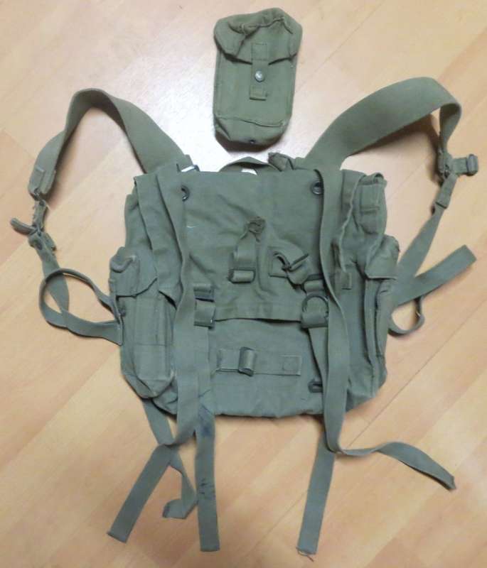 ***SADF***WEBBING AND POUCH***NOT CLEANED***MID 1970'S***TORN ON BACK***