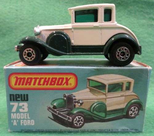 **MATCHBOX LESNEY**FORD MODEL A #73**WITH ORIGINAL BOX**MINT CONDITION**MADE IN ENGLAND**
