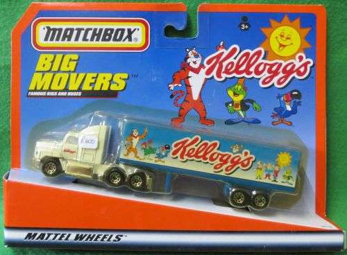 MATCHBOX - FORD AEROMAX and ARTICULATE TRAILER - KELLOGG`S - CARDED 1999 - MADE IN CHINA