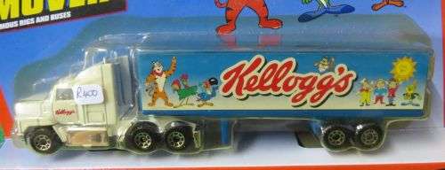 MATCHBOX - FORD AEROMAX and ARTICULATE TRAILER - KELLOGG`S - CARDED 1999 - MADE IN CHINA