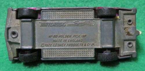 **MATCHBOX LESNEY #60**HOLDEN PICK-UP**METAL BASE**