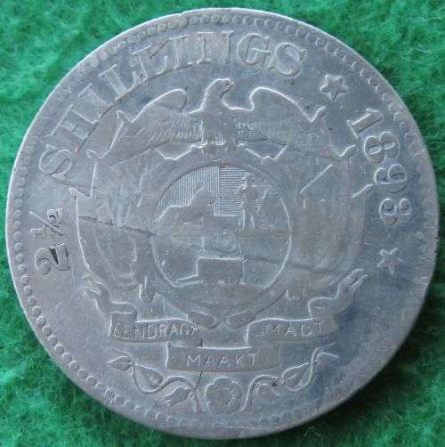 **ZAR**1893 - 2½ SHILLING COIN**MINTAGE ONLY 134 800**STARTS @ R1 - NO RESERVE**