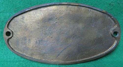 **VINTAGE**S A R TRAIN PLAQUE - BRASS**BUILT AT DURBAN 1926**