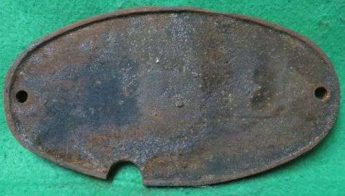 **ANTIQUE**S A R TRAIN PLAQUE - CAST IRON**BUILT AT BLOEMFONTEIN 1919**