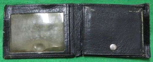 **SAP**LEATHER WALLET**VINTAGE**WITH NAME TAG**SAP ISSUE**