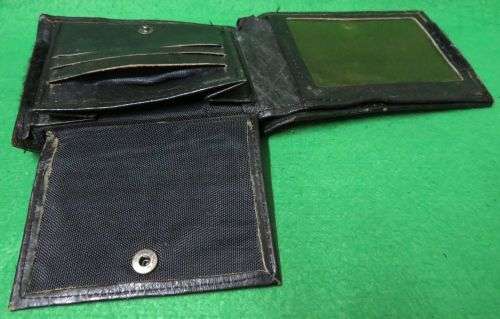 **SAP**LEATHER WALLET**VINTAGE**WITH NAME TAG**SAP ISSUE**