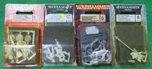 **VINTAGE**WARHAMMER**MINIATURE LEAD FIGURINES**4 PACKS - STILL SEALED**