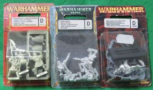 **VINTAGE**WARHAMMER**MINIATURE LEAD FIGURINES**3 PACKS - STILL SEALED**