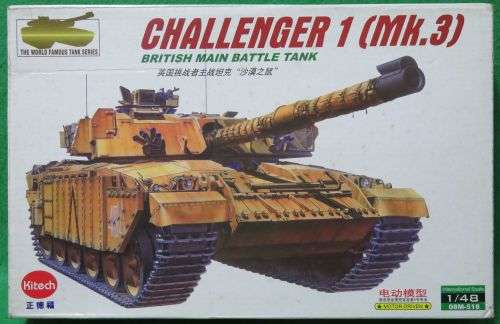 **KITECH**MODEL KIT**MOTOR DRIVEN**CHALLENGER 1 (KM.3)**VINTAGE**1/48**