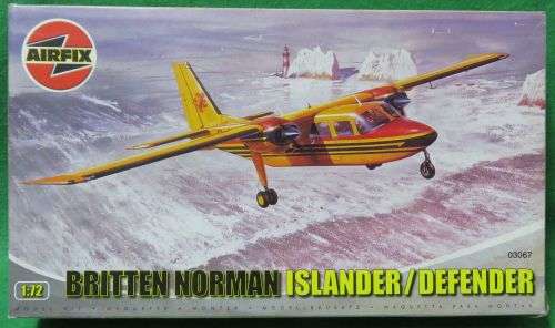 **AIRFIX**MODEL KIT**BRITTEN NORMAN ISLANDER/DEFENDER**1/72**VINTAGE**MODEL +-15CM**