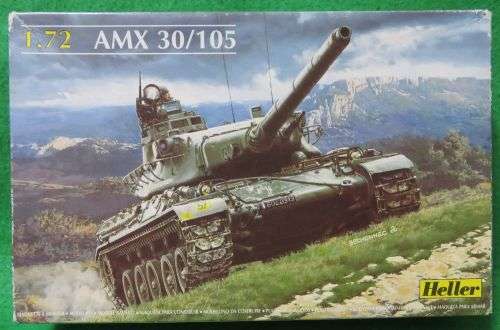 **Heller**Model kit**AMX 30/105 Tank**1/72**Vintage**Box still sealed**