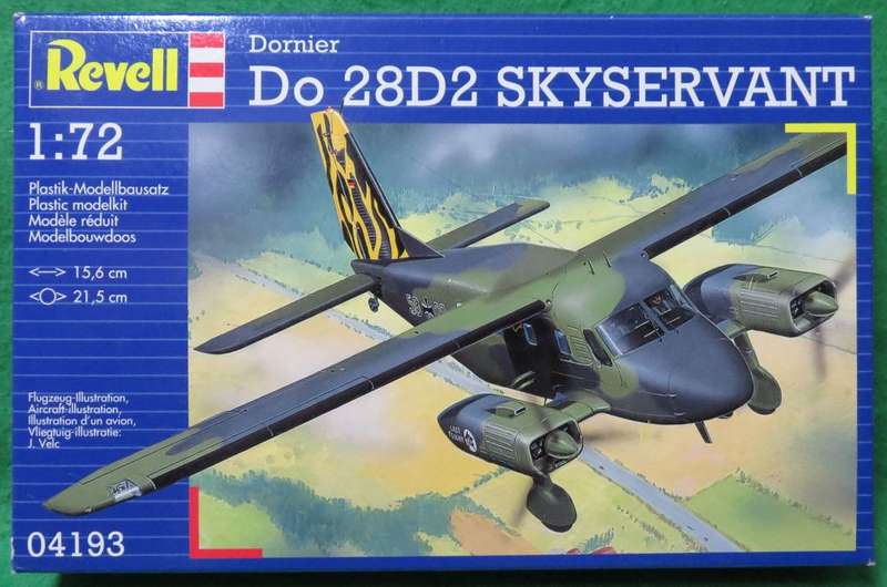 **REVELL**MODEL KIT**DORNIER DO 28D2 SKYSERVANT**1/72**MODEL LENGTH +-15.6CM**