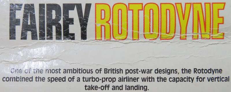**AIRFIX**MODEL KIT**FAIREY ROTODYNE**VINTAGE**1/72**LENGTH +-25CM**