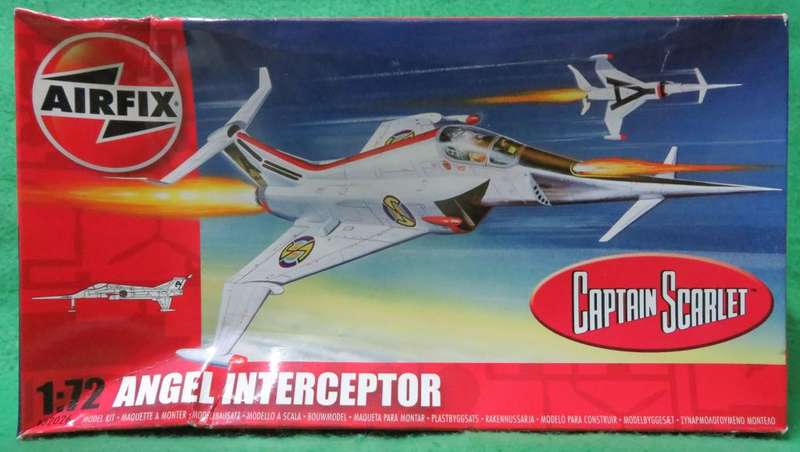 B/FRIDAY**AIRFIX**MODEL KIT**CAPTAIN SCARLET**ANGEL INTERCEPTOR**VINTAGE**1/72**LENGTH +-19CM