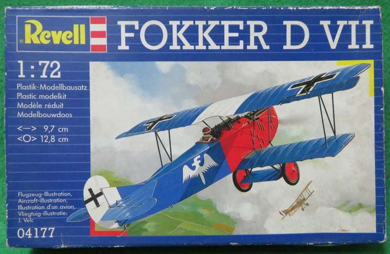 **REVELL**MODEL KIT**FOKKER D VII**1/72**LENGTH +-9.7CM**