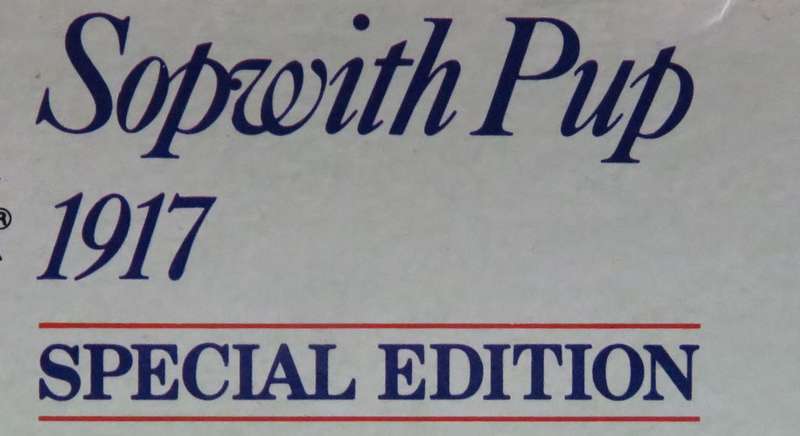 **AIRFIX**MODEL KIT*SPECIAL EDITION - SOPWITH PUP (1917)**LENGTH +-7.3CM**