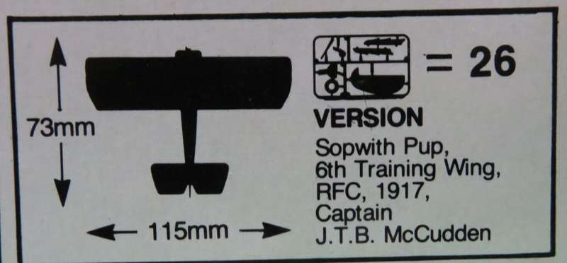 **AIRFIX**MODEL KIT*SPECIAL EDITION - SOPWITH PUP (1917)**LENGTH +-7.3CM**