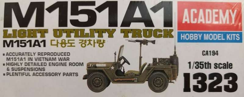 **ACADEMY**MODEL KIT**M151A1 LIGHT UTILITY TRUCK**VINTAGE**1/35**