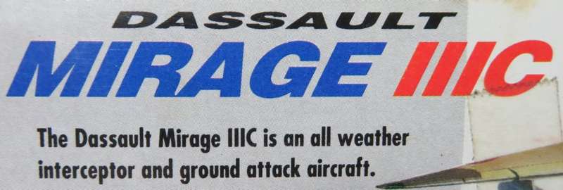 **AIRFIX**MODEL KIT**DASSAULT MIRAGE IIIC**1/72**LENGTH +-21.3CM**