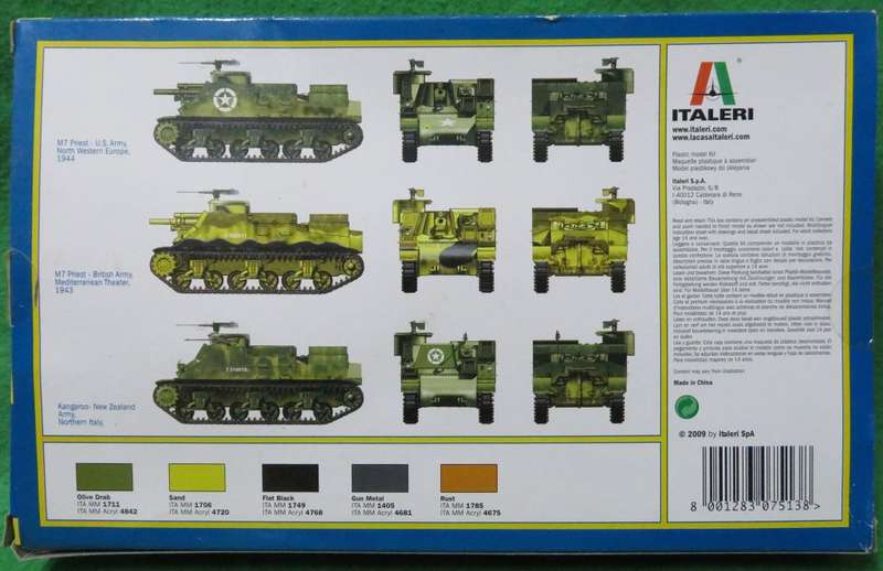 **ITALERI**MODEL KIT**(2 IN 1) M7 PRIEST & KANGAROO**VINTAGE**1/72**LENGTH +-8.3CM**