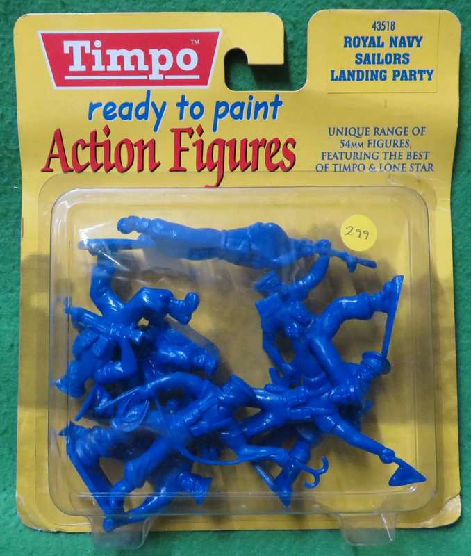 **TIMPO**MODEL KIT**ROYAL NAVY SAILORS LANDING PARTY - 8 X FIGURES**VINTAGE**1/35*-54MM**