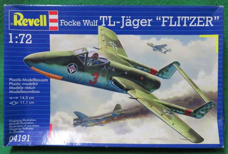 **REVELL**MODEL KIT**FOCKE WULF - TL-JAGER - FLITZER**VINTAGE**1/72**LENGTH +- 14.5CM**