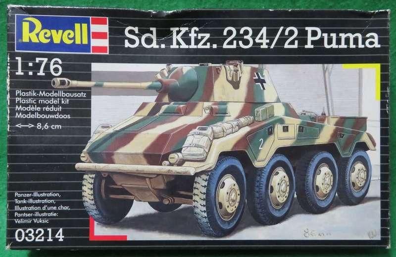 **Revell**Model kit**SD. KFZ. 234/2 Puma**1/76**Vintage**Box still sealed**
