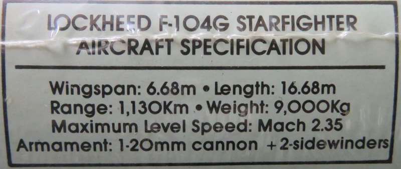 **ACADEMY**MODEL KIT**LOCKHEED F-104G STARFIGHTER**VINTAGE**1/144**BOX SEALED**LENGTH +-11.5CM**