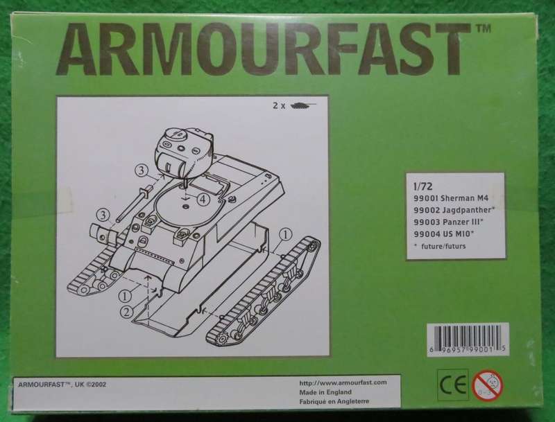 **ARMOURFAST**MODEL KIT**2 KITS IN BOX - SHERMAN M4**1/72**