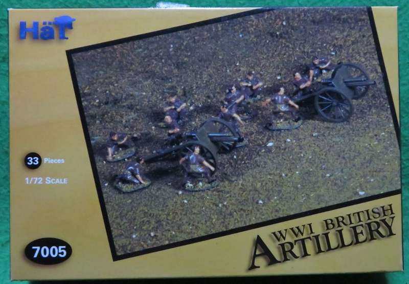 **HAT**MODEL KIT**WWI BRITISH ARTILLERY - 33 PIECES**1/72**VINTAGE**