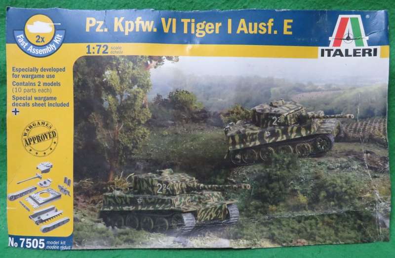 **ITALERI**MODEL KIT**(2 IN 1) Pz. Kpfw. VI TIGER 1 Ausf. E**1/72**VINTAGE**LENGTH +-11.8CM** NO BOX