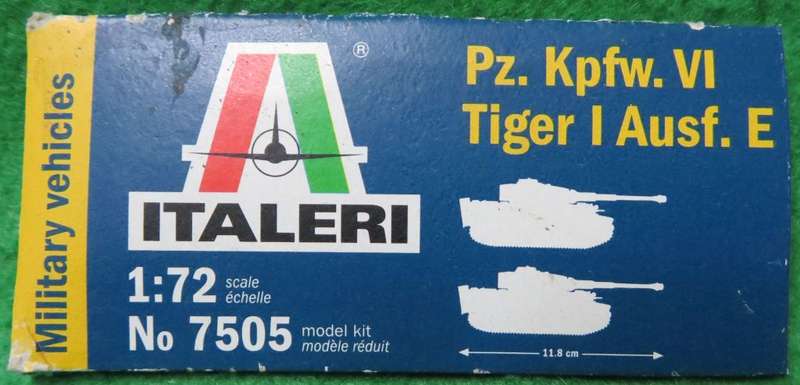**ITALERI**MODEL KIT**(2 IN 1) Pz. Kpfw. VI TIGER 1 Ausf. E**1/72**VINTAGE**LENGTH +-11.8CM** NO BOX