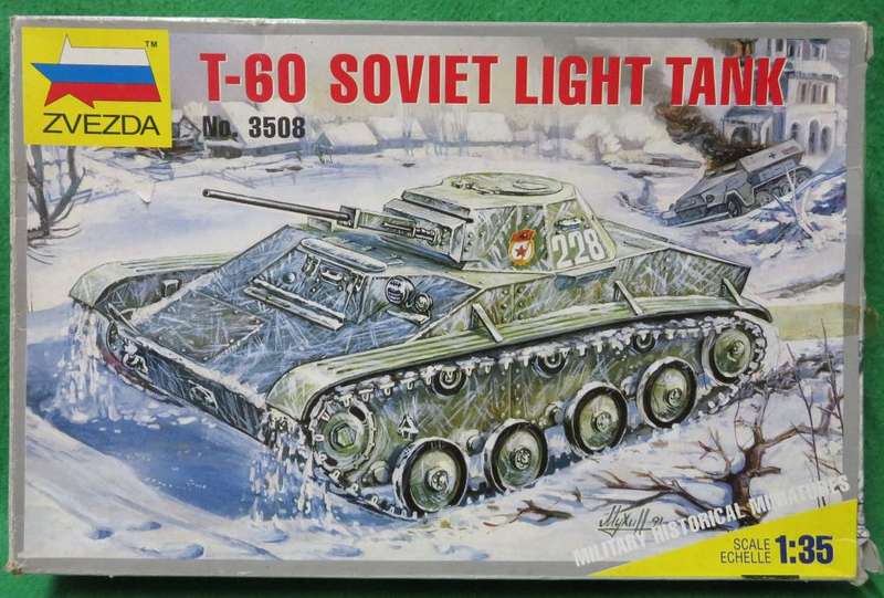 **ZVEZDA**MODEL KIT**T-60 SOVIET LIGHT TANK**VINTAGE**1/35**LENGTH +-12 - 13CM**