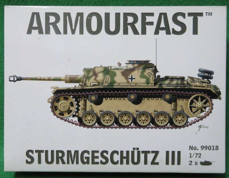 **ARMOURFAST**MODEL KIT**2 (TWO) X STURMGESCHUTZ III TANK**1/72**VINTAGE**