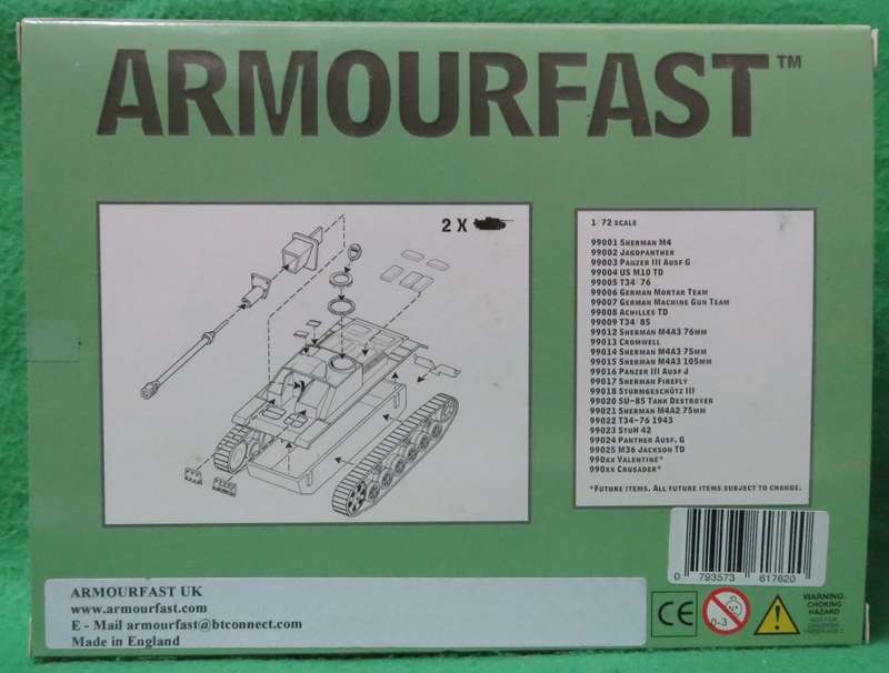 **ARMOURFAST**MODEL KIT**2 (TWO) X STURMGESCHUTZ III TANK**1/72**VINTAGE**