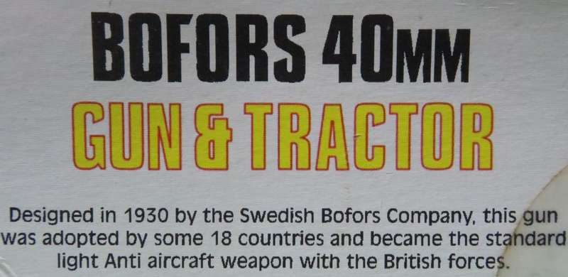 **AIRFIX**MODEL KIT**BOFORS 40mm GUN & TRACTOR**VINTAGE**1/72**